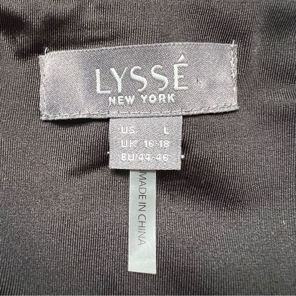 Lysse Skirt Ponte Stretch Pull On Asymmetrical Hem Dot Black Size Large - Picture 7 of 9